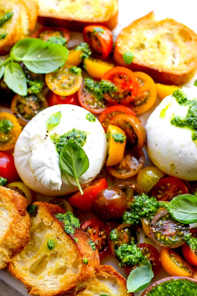 Burrata With Tomato, Cream & Pesto - Recipe - Diet Doctor