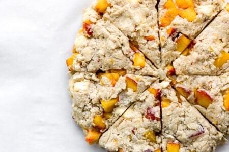 Fresh Peach Scones - Peanut Blossom