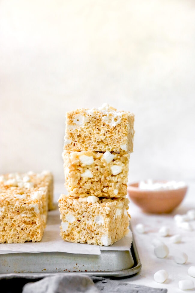 stack of rice krispie treats