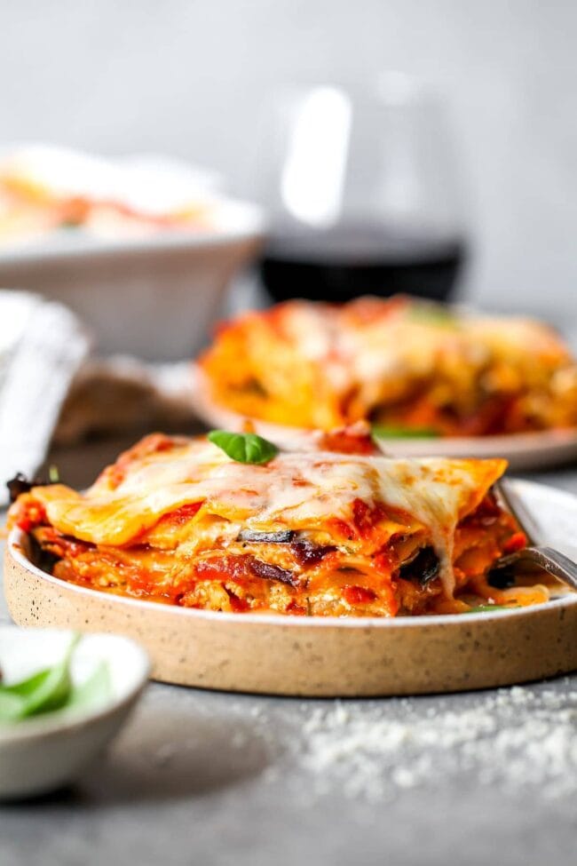 Vegetable Lasagna on plate