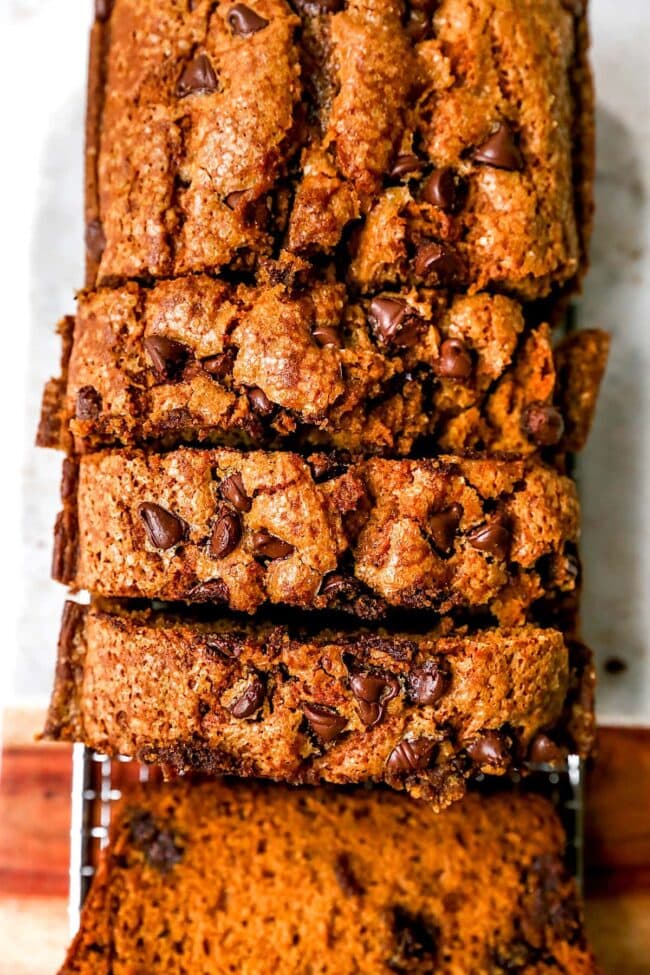 pumpkin chocolate chip bread