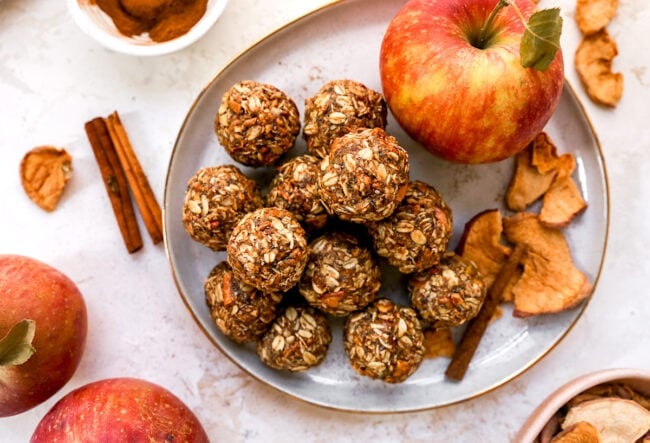 Healthy Cinnamon Apple Energy Balls