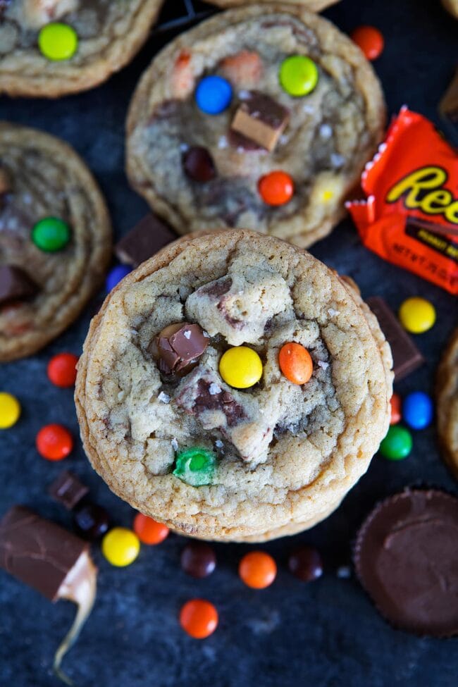 leftover Halloween candy cookies