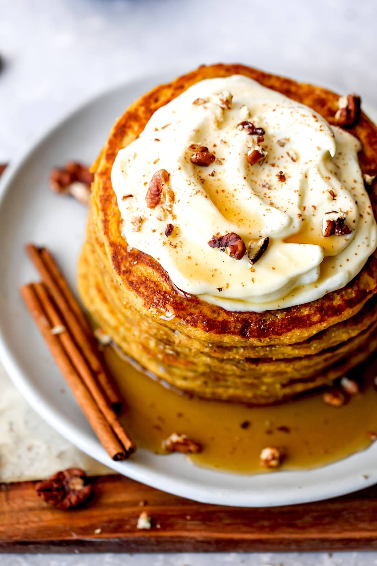 Healthy Pumpkin Pancakes {Blender Pancakes} Two Peas & Their Pod