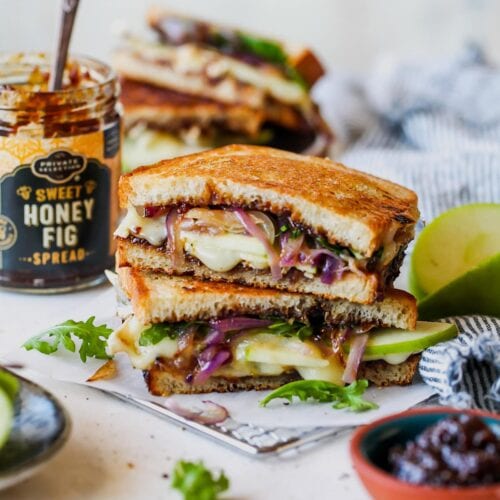 Brie Fig Apple Grilled Cheese Two