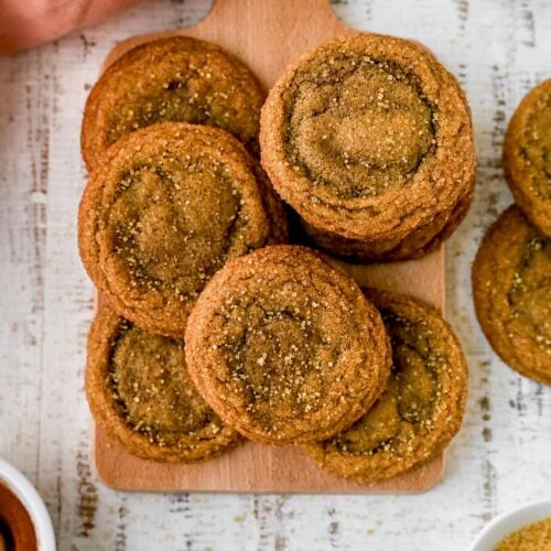 chewy brown butter molasses cookies - Blue Bowl