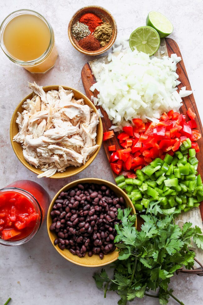 chicken fajita soup ingredients