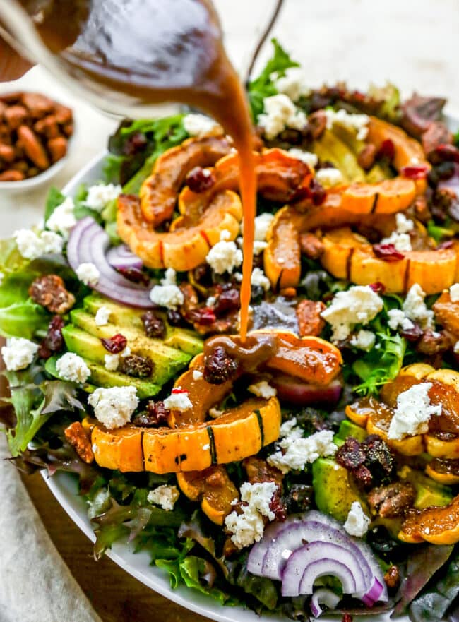 Delicata squash salad with dressing