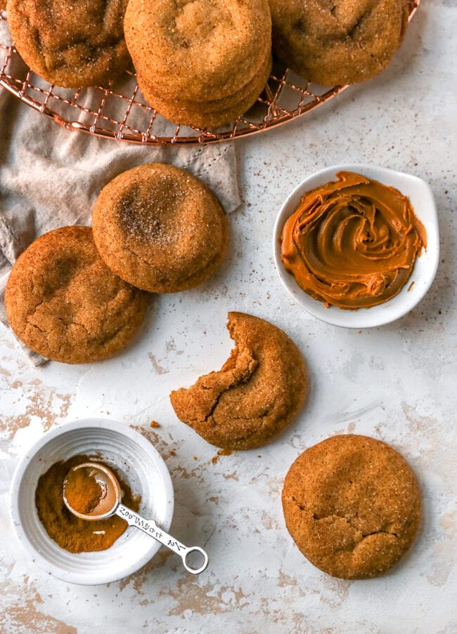 brown butter Biscoff snickerdoodle cookies