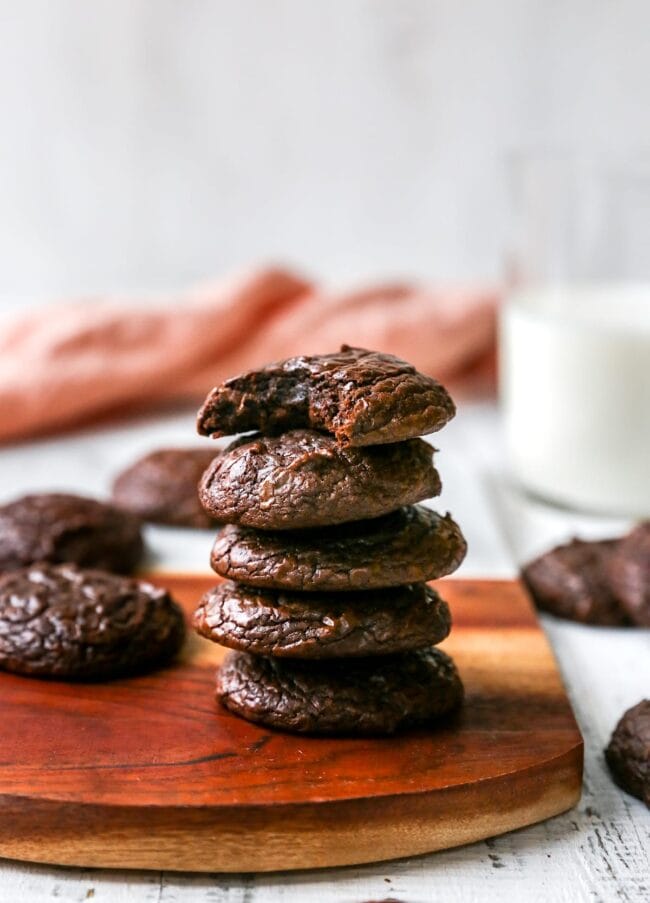 stack of brownie cookies