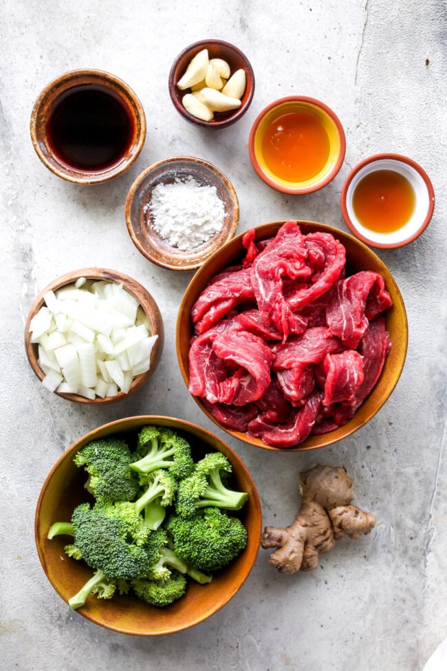 Beef and Broccoli ingredients 
