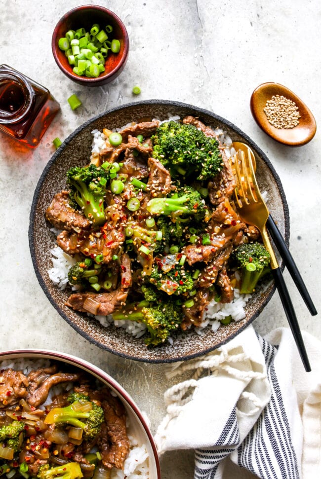 Easy Beef and Broccoli in bowl