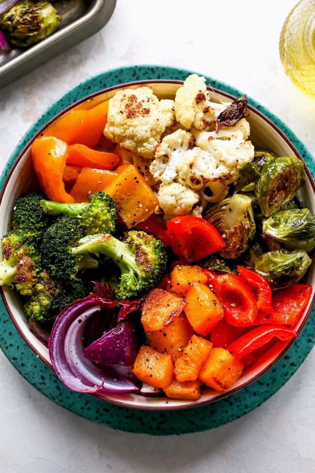 roasted vegetables in bowl