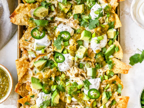 Loaded Salsa Verde Chicken Nachos Recipe