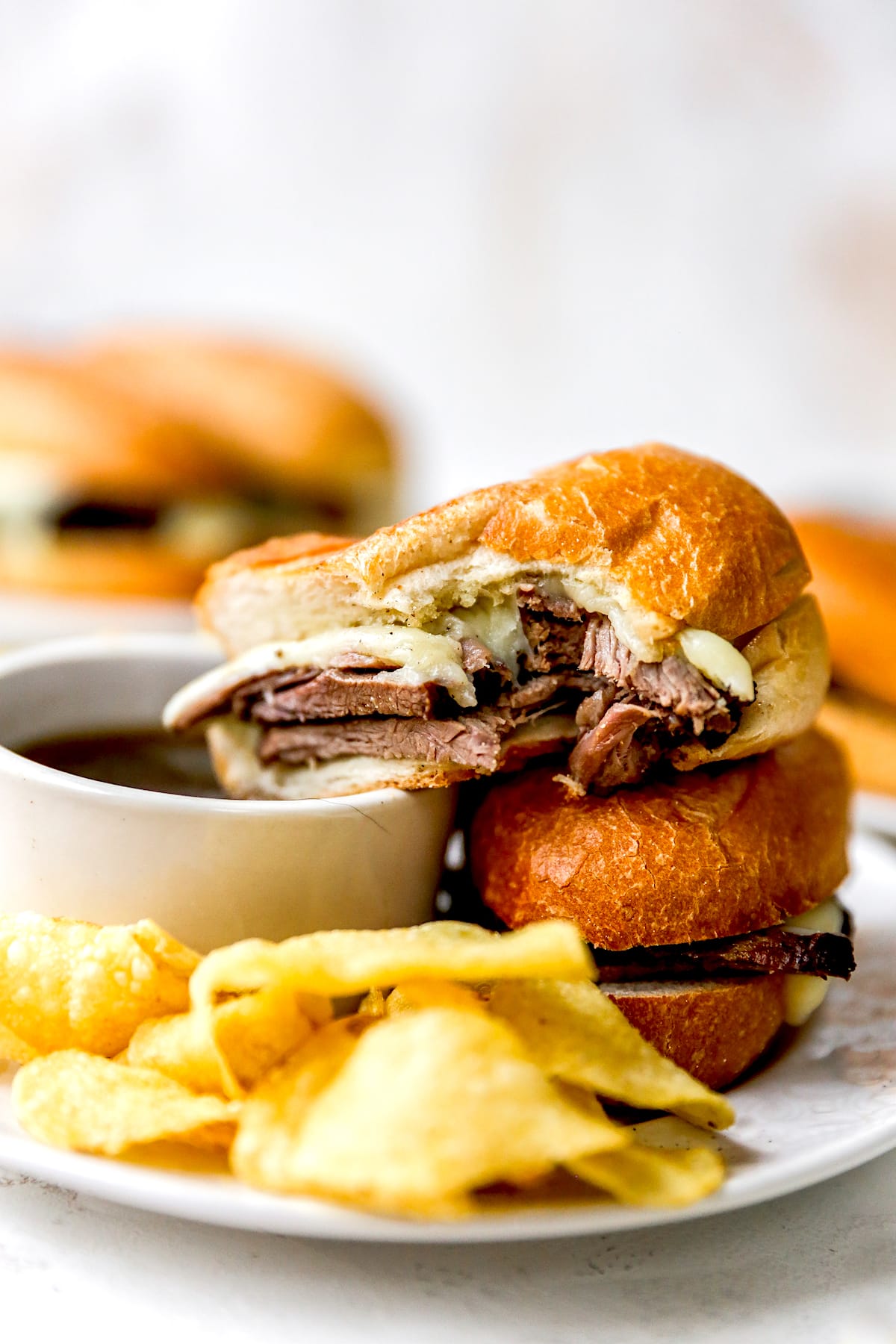 Slow Cooker French Dip Sandwich with Caramelized Onions - Skinnytaste