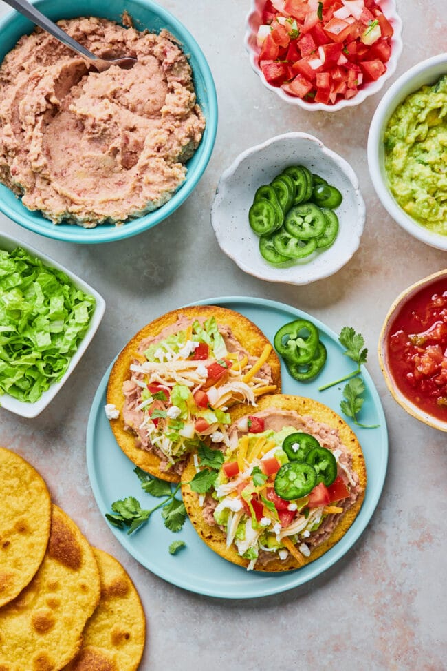 Tostadas on plate