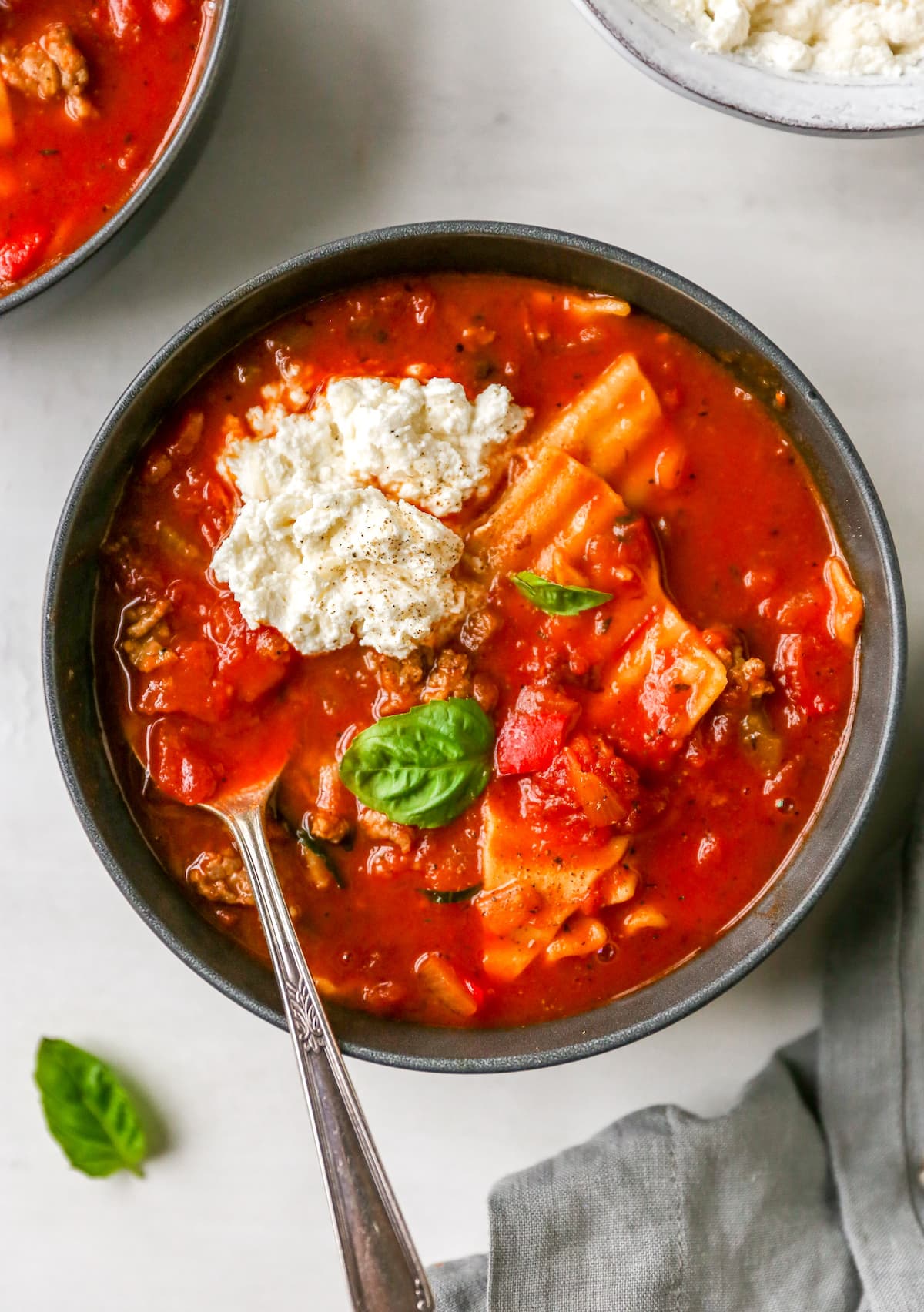 Lasagna Soup {One Pot} - Two Peas & Their Pod