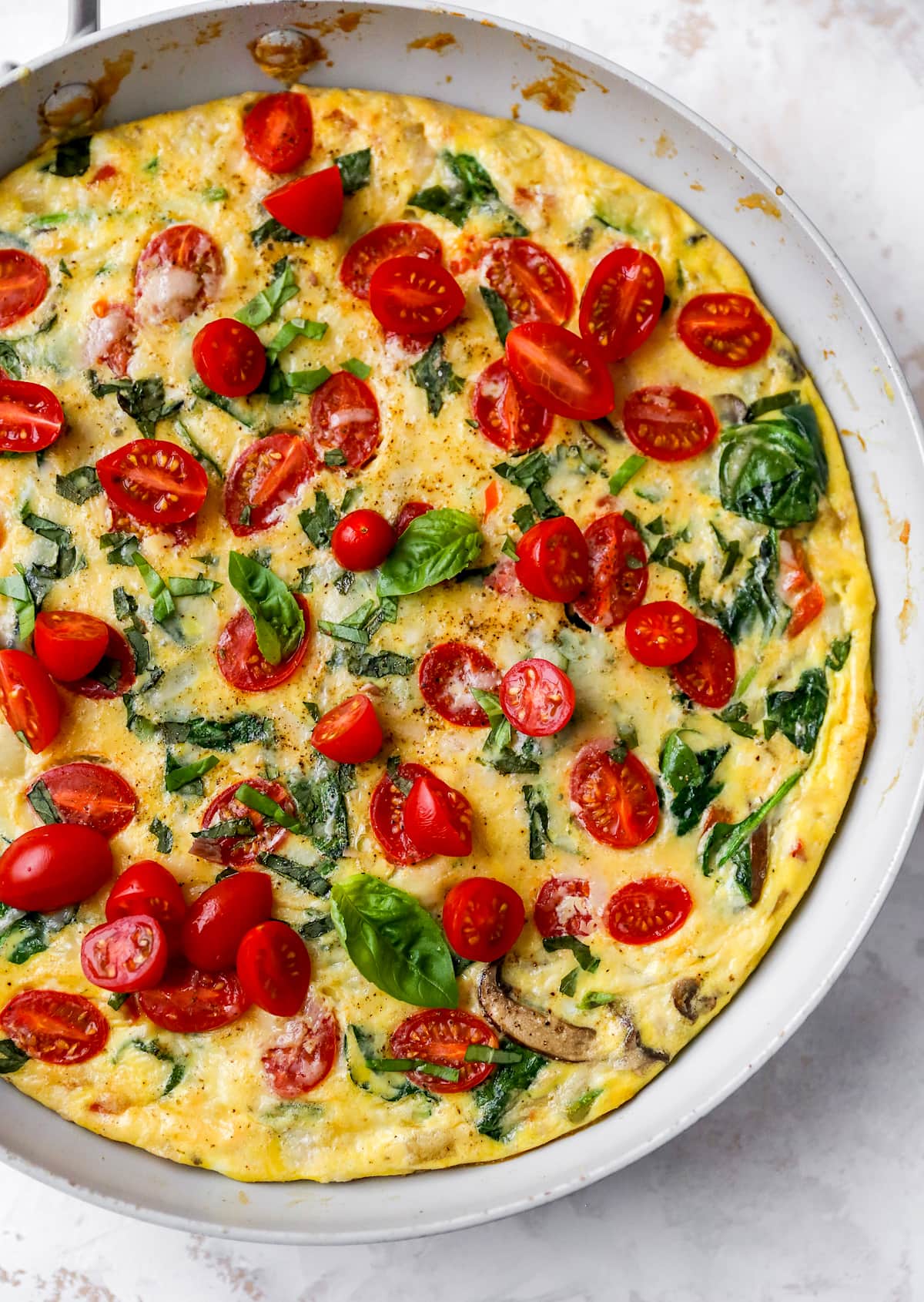 Frittata with spring greens and potatoes