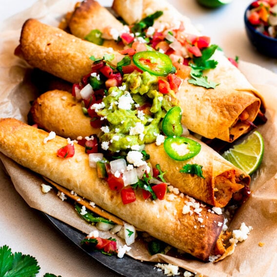 Easy Chicken Flautas {Rolled Tacos} Two Peas & Their Pod