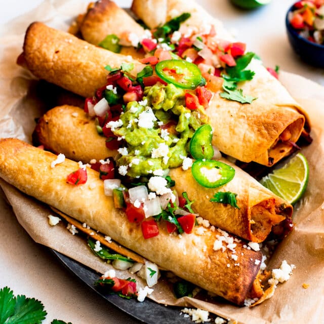 Easy Chicken Flautas {Rolled Tacos} Two Peas & Their Pod