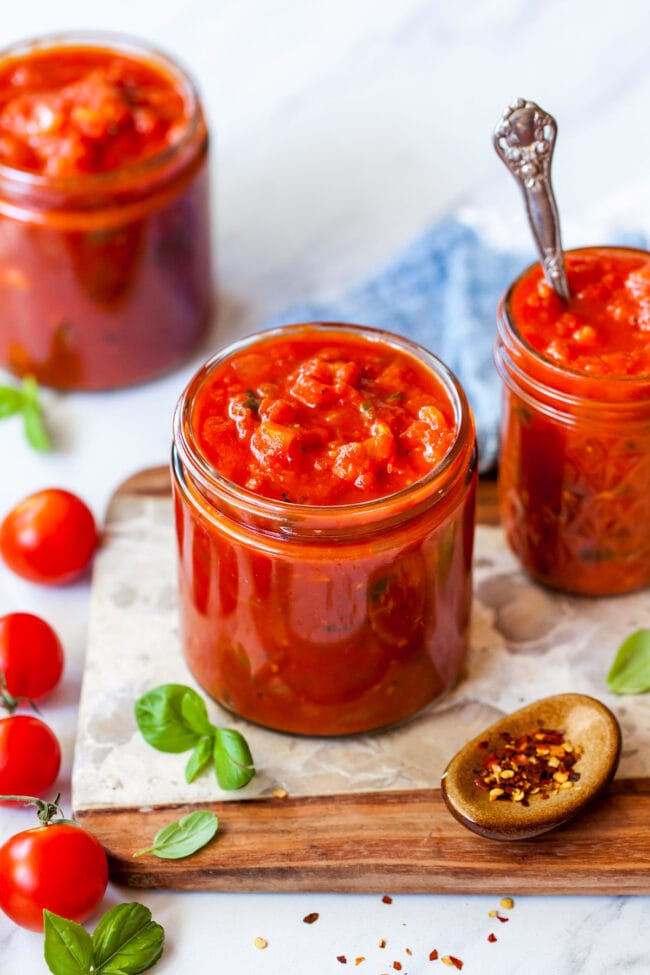 easy marinara sauce in jars