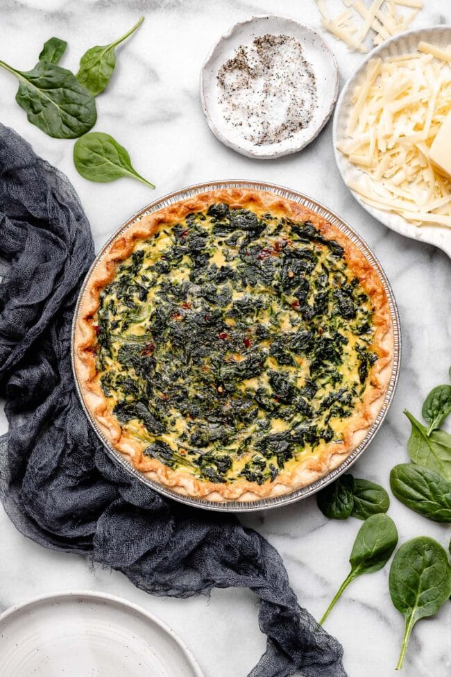 Best Spinach Quiche Recipe - Two Peas & Their Pod