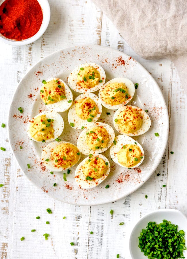 deviled eggs on plate