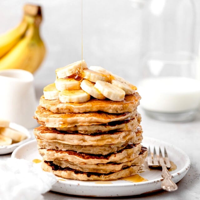 Banana Pancakes Recipe {Easy} - Two Peas & Their Pod