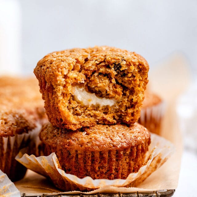 Carrot Cake Muffins {Cream Cheese Filling} Two Peas & Their Pod