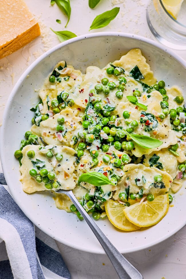 easy creamy lemon ravioli