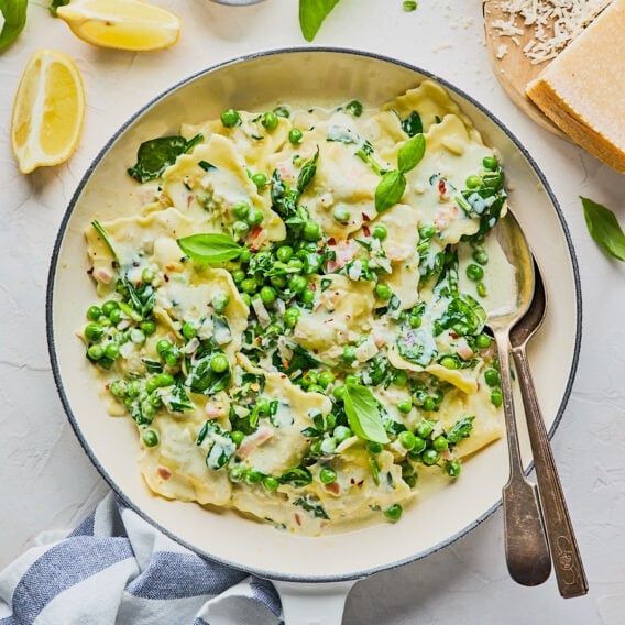 Ravioli with Lemon Basil Butter