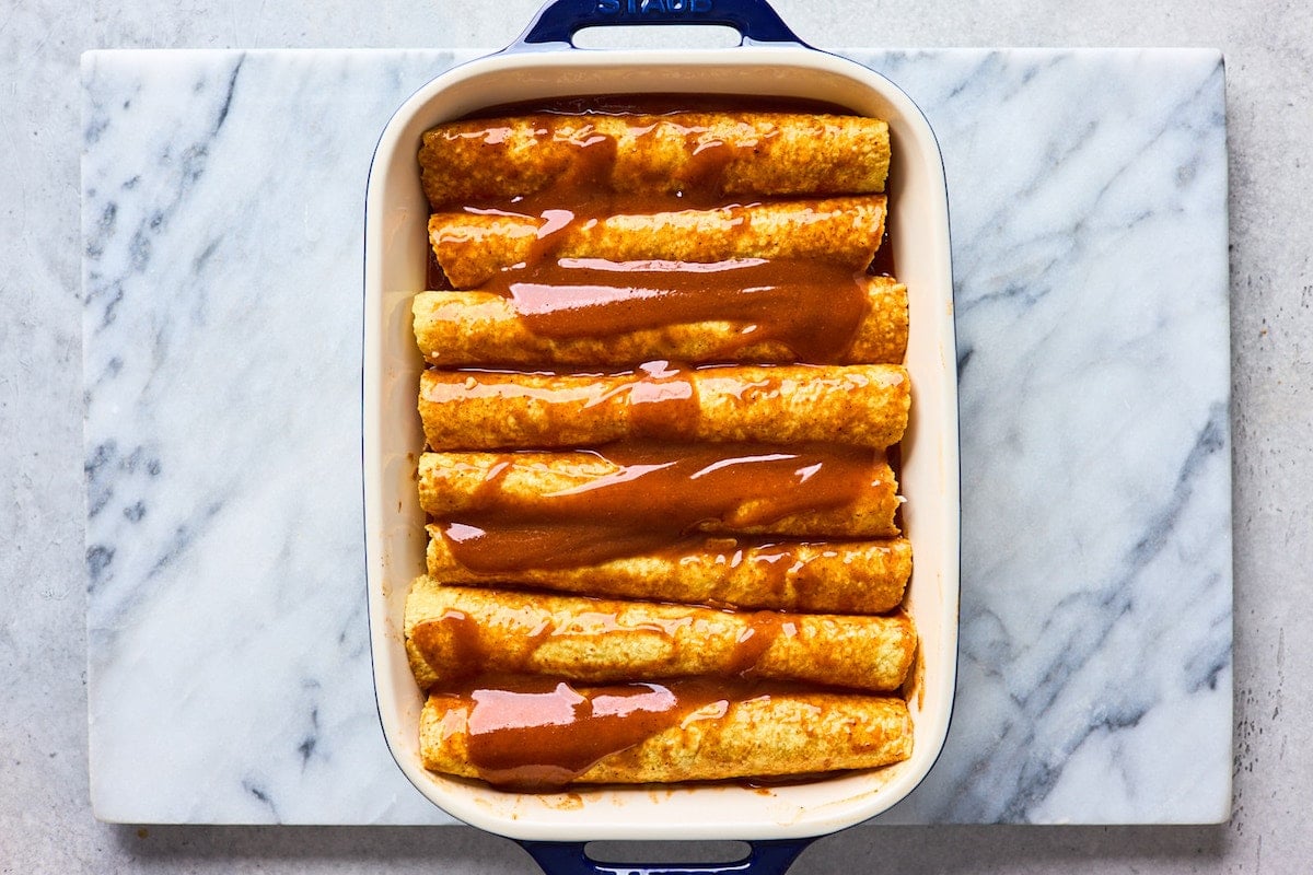 Easy Black Bean Enchiladas {Vegetarian} Two Peas & Their Pod