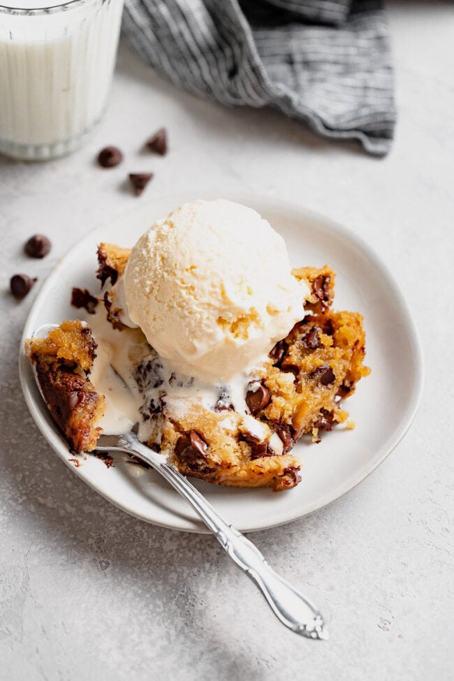 Chocolate Chip Skillet Cookie for Two • My Evil Twin's Kitchen