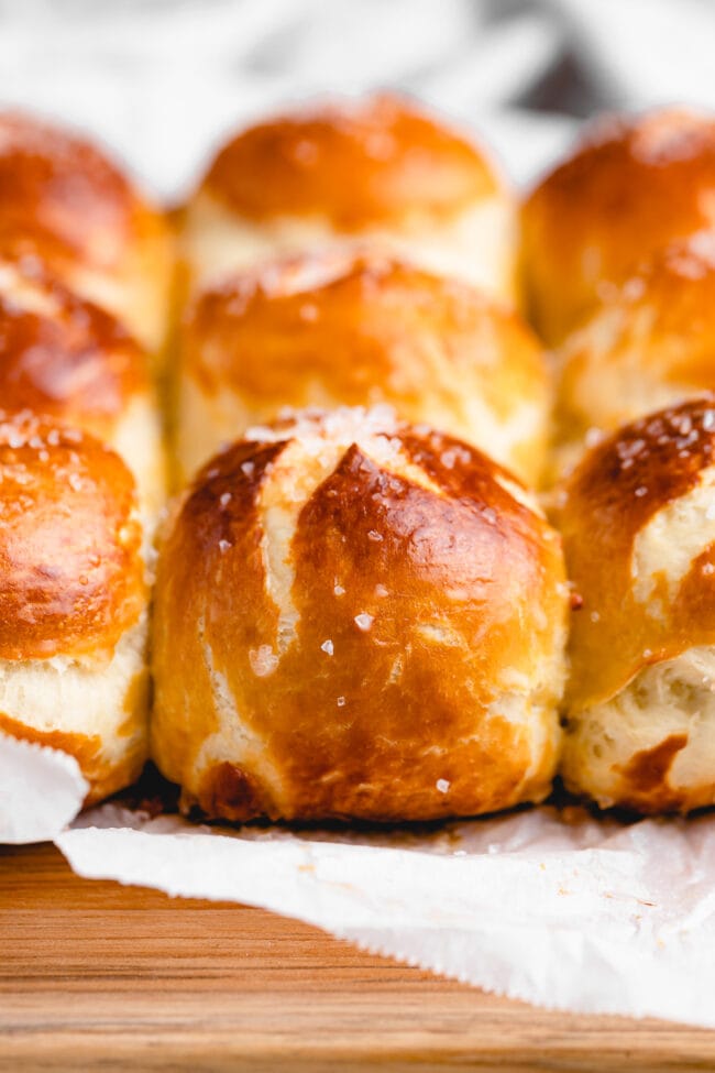 Pretzel Rolls with sea salt