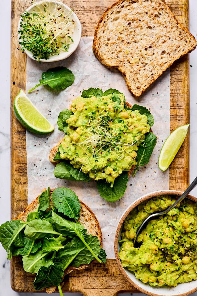 easy chickpea avocado salad sandwich