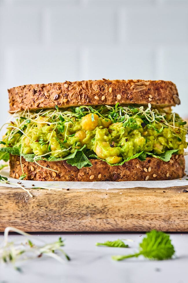 Smashed Chickpea & Avocado Salad Sandwich