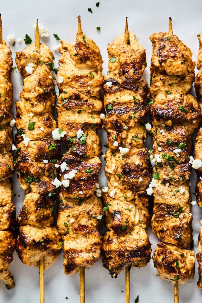 Greek chicken kabobs