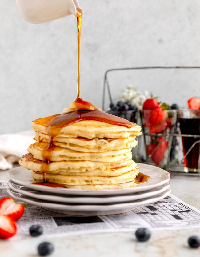 stack of buttermilk pancakes