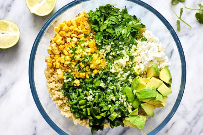 how to make corn and avocado quinoa salad