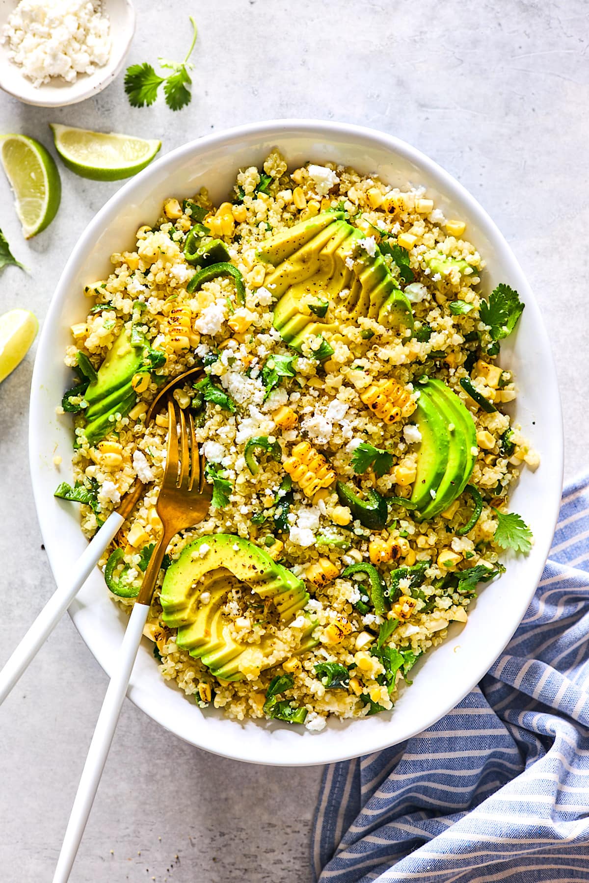 Charred Corn & Avocado Quinoa Salad Image