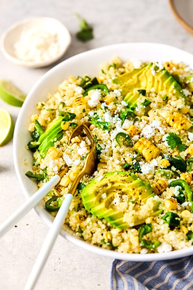 charred corn and avocado quinoa salad recipe