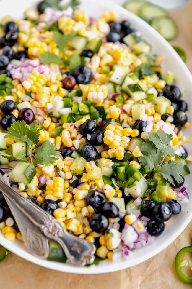 fresh blueberry corn salad