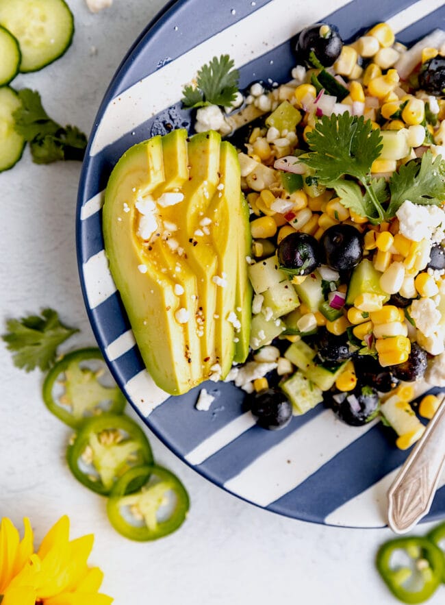 easy blueberry corn salad recipe