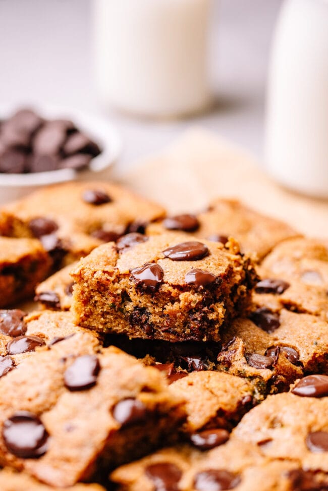 brown butter chocolate chip zucchini bars