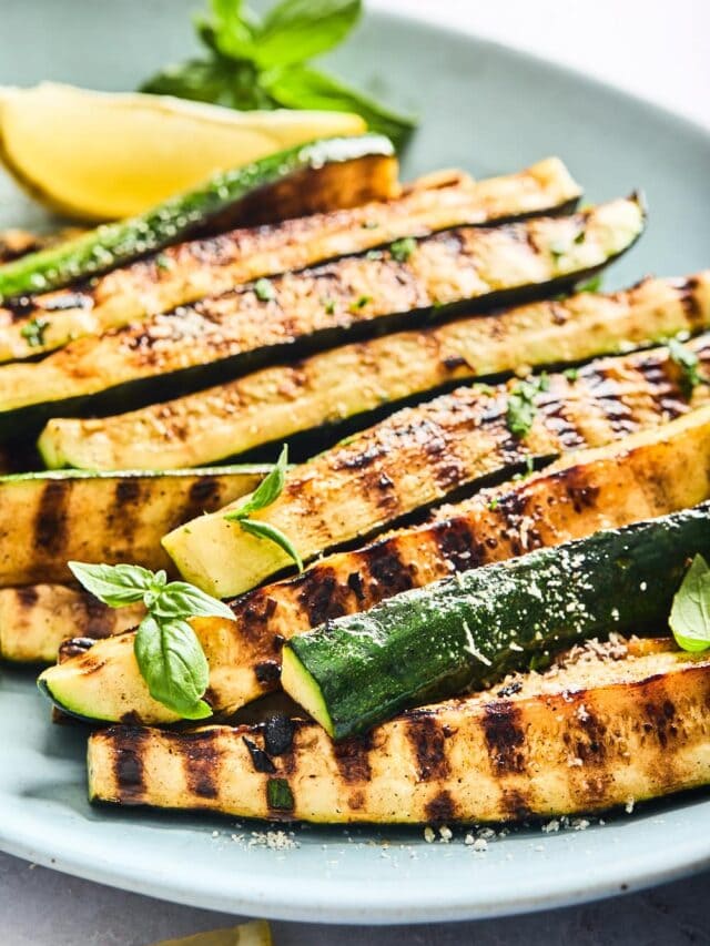 Grilled Zucchini - Two Peas & Their Pod