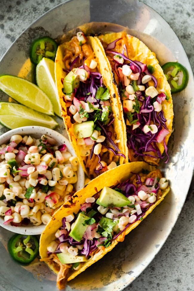 Easy Baked BBQ Chicken Tacos