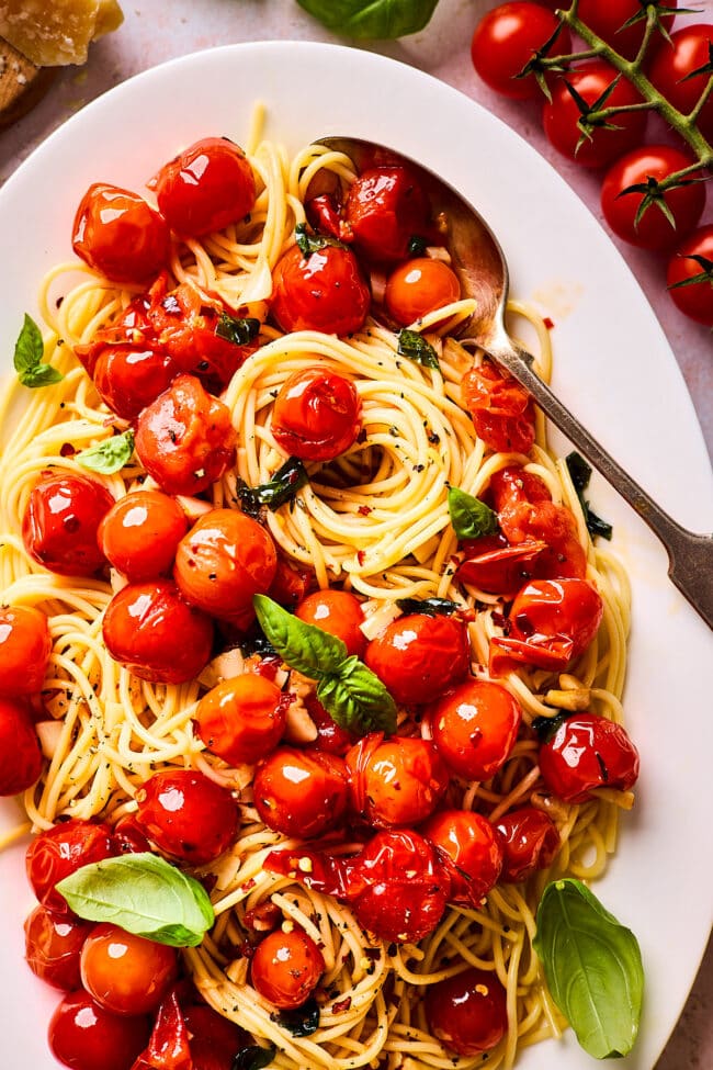 burst cherry tomato pasta