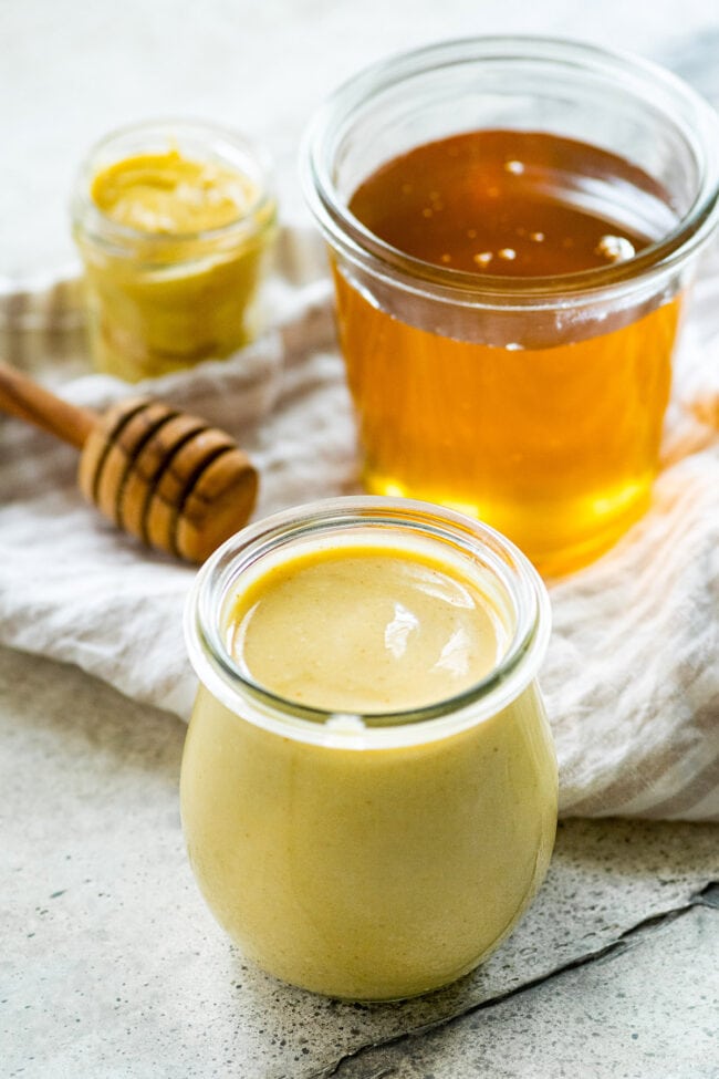 Honey Mustard Sauce in jar