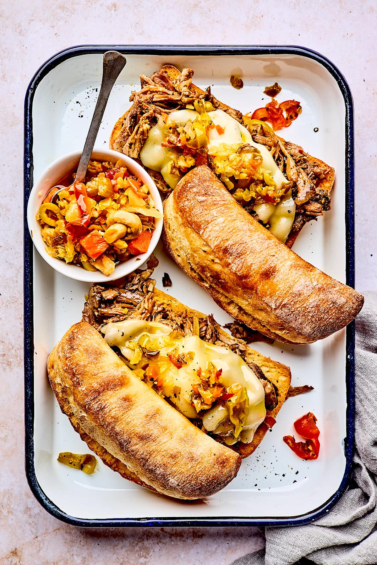 Slow Cooker Italian Beef Sandwiches - Two Peas & Their Pod