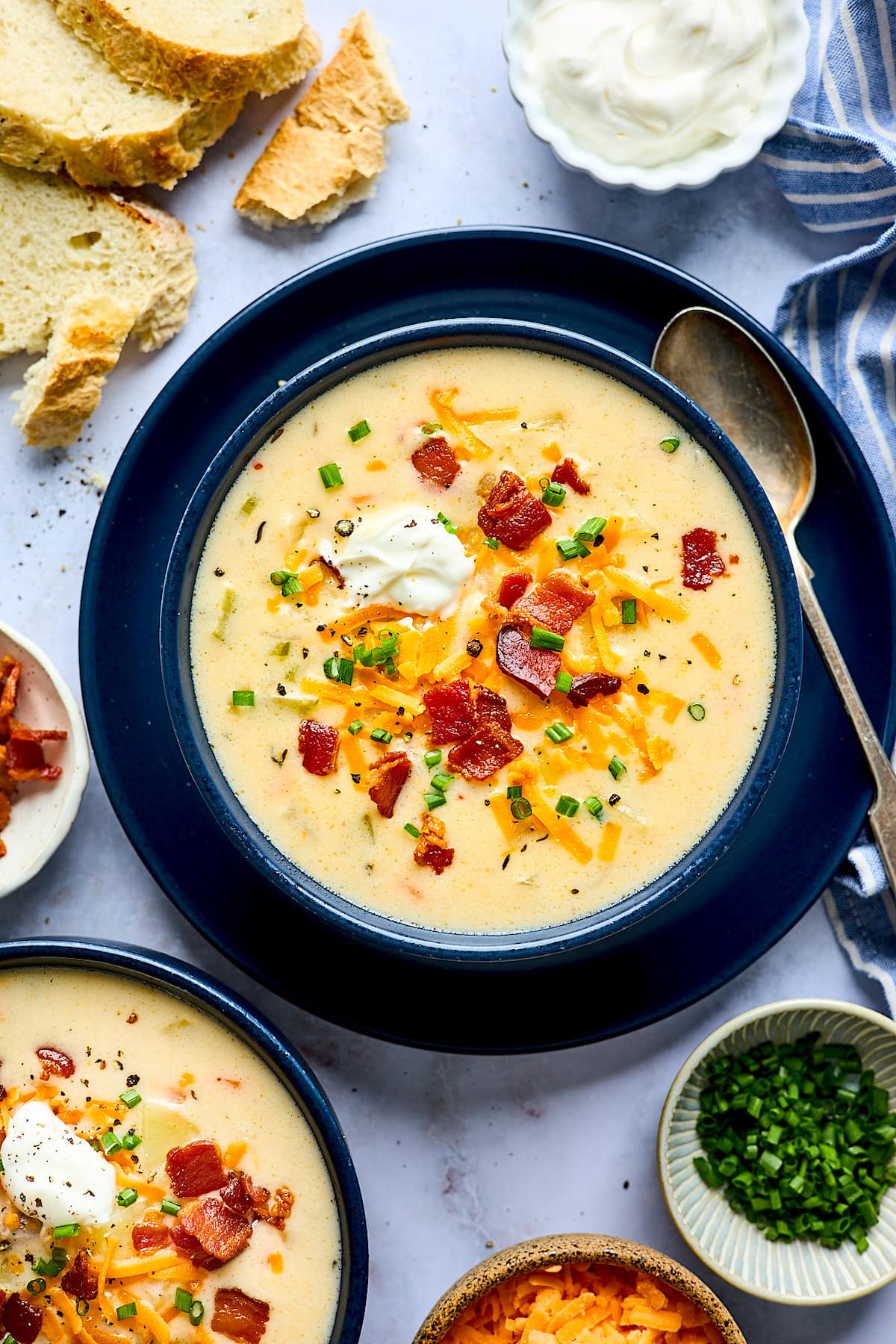 Baked Potato Soup - Dinner, then Dessert